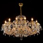 Casa Padrino Luxus Barock Kristall Kronleuchter Gold  95 x H. 60 cm - Prunkvolle Messing Kronleuchter mit b�hmischem Kristallglas - Barock M�bel - Edel & Prunkvoll