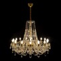 Casa Padrino Luxus Barock Kristall Kronleuchter Gold  95 x H. 84 cm - Prunkvolle Messing Kronleuchter mit b�hmischem Kristallglas - Barock M�bel - Edel & Prunkvoll