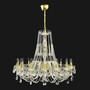Casa Padrino Luxus Barock Kristall Kronleuchter Gold  95 x H. 84 cm - Prunkvolle Messing Kronleuchter mit b�hmischem Kristallglas - Barock M�bel - Edel & Prunkvoll