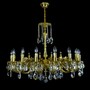Casa Padrino Luxus Barock Kristall Kronleuchter Gold  96 x H. 80 cm - Prunkvolle Messing Kronleuchter mit b�hmischem Kristallglas - Barock M�bel - Edel & Prunkvoll