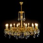 Casa Padrino Luxus Barock Kristall Kronleuchter Gold  96 x H. 80 cm - Prunkvolle Messing Kronleuchter mit b�hmischem Kristallglas - Barock M�bel - Edel & Prunkvoll