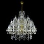 Casa Padrino Luxus Barock Kristall Kronleuchter Gold  98 x H. 98 cm - Prunkvolle Messing Kronleuchter mit b�hmischem Kristallglas - Barock M�bel - Edel & Prunkvoll