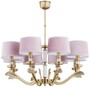 Casa Padrino Luxus Barock Kronleuchter Matt Gold / Rosa  72 cm 