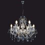 Casa Padrino Luxus Barock Kronleuchter mit b�hmischem Kristallglas Silber  58 x H. 50 cm