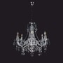 Casa Padrino Luxus Barock Kronleuchter mit b�hmischem Kristallglas Silber  58 x H. 50 cm