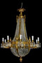 Casa Padrino Luxus Barock Kristall Kronleuchter Gold - Runder Barockstil Kronleuchter - Wohnzimmer Kronleuchter - Hotel Kronleuchter - Barock Kristall Leuchten - Barock M�bel 
