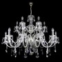 Casa Padrino Luxus Barock Kristall Kronleuchter Silber  100 x H. 85 cm - Prunkvolle Messing Kronleuchter mit b�hmischem Kristallglas - Barock M�bel - Edel & Prunkvoll 