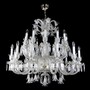 Casa Padrino Luxus Barock Kristall Kronleuchter Silber  105 x H. 98 cm - Prunkvolle Messing Kronleuchter mit b�hmischem Kristallglas - Barock M�bel - Edel & Prunkvoll