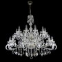 Casa Padrino Luxus Barock Kristall Kronleuchter Silber  110 x H. 100 cm - Prunkvolle Messing Kronleuchter mit b�hmischem Kristallglas - Barock M�bel - Edel & Prunkvoll 