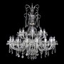 Casa Padrino Luxus Barock Kristall Kronleuchter Silber  114 x H. 170 cm - Prunkvolle Messing Kronleuchter mit b�hmischem Kristallglas - Barock M�bel - Edel & Prunkvoll