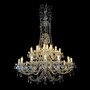 Casa Padrino Luxus Barock Kristall Kronleuchter Silber  114 x H. 170 cm - Prunkvolle Messing Kronleuchter mit b�hmischem Kristallglas - Barock M�bel - Edel & Prunkvoll