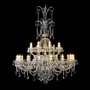 Casa Padrino Luxus Barock Kristall Kronleuchter Silber  118 x H. 155 cm - Prunkvolle Messing Kronleuchter mit b�hmischem Kristallglas - Barock M�bel - Edel & Prunkvoll