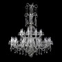 Casa Padrino Luxus Barock Kristall Kronleuchter Silber  118 x H. 155 cm - Prunkvolle Messing Kronleuchter mit b�hmischem Kristallglas - Barock M�bel - Edel & Prunkvoll