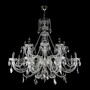 Casa Padrino Luxus Barock Kristall Kronleuchter Silber  120 x H. 105 cm - Prunkvolle Messing Kronleuchter mit b�hmischem Kristallglas - Barock M�bel - Edel & Prunkvoll 