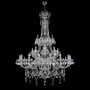 Casa Padrino Luxus Barock Kristall Kronleuchter Silber  130 x H. 170 cm - Prunkvolle Messing Kronleuchter mit b�hmischem Kristallglas - Barock M�bel - Edel & Prunkvoll