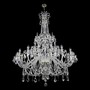 Casa Padrino Luxus Barock Kristall Kronleuchter Silber  130 x H. 170 cm - Prunkvolle Messing Kronleuchter mit b�hmischem Kristallglas - Barock M�bel - Edel & Prunkvoll