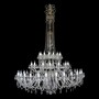 Casa Padrino Luxus Barock Kristall Kronleuchter Silber  175 x H. 250 cm - Prunkvolle Messing Kronleuchter mit b�hmischem Kristallglas - Barock M�bel - Edel & Prunkvoll