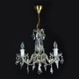 Casa Padrino Luxus Barock Kristall Kronleuchter Silber  38 x H. 45 cm - Prunkvolle Messing Kronleuchter mit b�hmischem Kristallglas - Barock M�bel - Edel & Prunkvoll 