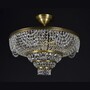 Casa Padrino Luxus Barock Kristall Kronleuchter Silber  40 x H. 25 cm - Prunkvolle Messing Kronleuchter mit b�hmischem Kristallglas - Barock M�bel - Edel & Prunkvoll 