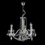 Casa Padrino Luxus Barock Kristall Kronleuchter Silber  43 x H. 40 cm - Prunkvoller Messing Kronleuchter mit b�hmischem Kristallglas - Barock M�bel - Edel & Prunkvoll