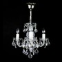 Casa Padrino Luxus Barock Kristall Kronleuchter Silber  44 x H. 35 cm - Prunkvolle Messing Kronleuchter mit b�hmischem Kristallglas - Barock M�bel - Edel & Prunkvoll