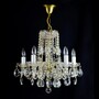 Casa Padrino Luxus Barock Kristall Kronleuchter Silber  46 x H. 45 cm - Prunkvolle Messing Kronleuchter mit b�hmischem Kristallglas - Barock M�bel - Edel & Prunkvoll