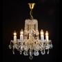 Casa Padrino Luxus Barock Kristall Kronleuchter Silber  46 x H. 45 cm - Prunkvolle Messing Kronleuchter mit b�hmischem Kristallglas - Barock M�bel - Edel & Prunkvoll