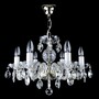 Casa Padrino Luxus Barock Kristall Kronleuchter Silber  49 x H. 35 cm - Prunkvolle Messing Kronleuchter mit b�hmischem Kristallglas - Barock M�bel - Edel & Prunkvoll