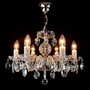 Casa Padrino Luxus Barock Kristall Kronleuchter Silber  49 x H. 35 cm - Prunkvolle Messing Kronleuchter mit b�hmischem Kristallglas - Barock M�bel - Edel & Prunkvoll