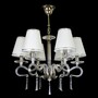 Casa Padrino Luxus Barock Kristall Kronleuchter Silber  49 x H. 42 cm - Prunkvolle Messing Kronleuchter mit b�hmischem Kristallglas - Barock M�bel - Edel & Prunkvoll