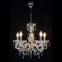 Casa Padrino Luxus Barock Kristall Kronleuchter Silber  50 x H. 45 cm - Prunkvolle Messing Kronleuchter mit b�hmischem Kristallglas - Barock M�bel - Edel & Prunkvoll