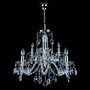 Casa Padrino Luxus Barock Kristall Kronleuchter Silber  50 x H. 48 cm - Prunkvolle Messing Kronleuchter mit b�hmischem Kristallglas - Barock M�bel - Edel & Prunkvoll