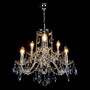 Casa Padrino Luxus Barock Kristall Kronleuchter Silber  50 x H. 48 cm - Prunkvolle Messing Kronleuchter mit b�hmischem Kristallglas - Barock M�bel - Edel & Prunkvoll