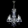 Casa Padrino Luxus Barock Kristall Kronleuchter Silber  50 x H. 50 cm - Prunkvolle Messing Kronleuchter mit b�hmischem Kristallglas - Barock M�bel - Edel & Prunkvoll