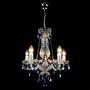 Casa Padrino Luxus Barock Kristall Kronleuchter Silber  50 x H. 50 cm - Prunkvolle Messing Kronleuchter mit b�hmischem Kristallglas - Barock M�bel - Edel & Prunkvoll