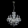 Casa Padrino Luxus Barock Kristall Kronleuchter Silber  50 x H. 54 cm - Prunkvolle Messing Kronleuchter mit b�hmischem Kristallglas - Barock M�bel - Edel & Prunkvoll