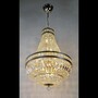 Casa Padrino Luxus Barock Kristall Kronleuchter Silber  50 x H. 75 cm - Prunkvolle Messing Kronleuchter mit b�hmischem Kristallglas - Barock M�bel - Edel & Prunkvoll