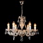 Casa Padrino Luxus Barock Kristall Kronleuchter Silber  60 x H. 50 cm - Prunkvolle Messing Kronleuchter mit b�hmischem Kristallglas - Barock M�bel - Edel & Prunkvoll