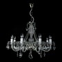 Casa Padrino Luxus Barock Kristall Kronleuchter Silber  65 x H. 50 cm - Prunkvolle Messing Kronleuchter mit b�hmischem Kristallglas - Barock M�bel - Edel & Prunkvoll