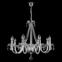 Casa Padrino Luxus Barock Kristall Kronleuchter Silber  65 x H. 55 cm - Prunkvolle Messing Kronleuchter mit b�hmischem Kristallglas - Barock M�bel - Edel & Prunkvoll