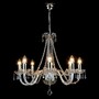 Casa Padrino Luxus Barock Kristall Kronleuchter Silber  65 x H. 55 cm - Prunkvolle Messing Kronleuchter mit b�hmischem Kristallglas - Barock M�bel - Edel & Prunkvoll
