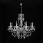 Casa Padrino Luxus Barock Kristall Kronleuchter Silber  65 x H. 62 cm - Prunkvolle Messing Kronleuchter mit b�hmischem Kristallglas - Barock M�bel - Edel & Prunkvoll