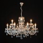 Casa Padrino Luxus Barock Kristall Kronleuchter Silber  66 x H. 60 cm - Prunkvolle Messing Kronleuchter mit b�hmischem Kristallglas - Barock M�bel - Edel & Prunkvoll