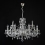 Casa Padrino Luxus Barock Kristall Kronleuchter Silber  66 x H. 60 cm - Prunkvolle Messing Kronleuchter mit b�hmischem Kristallglas - Barock M�bel - Edel & Prunkvoll