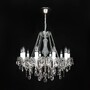 Casa Padrino Luxus Barock Kristall Kronleuchter Silber  66 x H. 68 cm - Prunkvolle Messing Kronleuchter mit b�hmischem Kristallglas - Barock M�bel - Edel & Prunkvoll