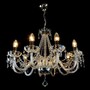 Casa Padrino Luxus Barock Kristall Kronleuchter Silber  67 x H. 50 cm - Prunkvolle Messing Kronleuchter mit b�hmischem Kristallglas - Barock M�bel - Edel & Prunkvoll