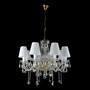 Casa Padrino Luxus Barock Kristall Kronleuchter Silber  67 x H. 56 cm - Prunkvolle Messing Kronleuchter mit b�hmischem Kristallglas - Barock M�bel - Edel & Prunkvoll