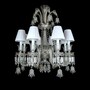 Casa Padrino Luxus Barock Kristall Kronleuchter Silber  67 x H. 74 cm - Prunkvolle Messing Kronleuchter mit b�hmischem Kristallglas - Barock M�bel - Edel & Prunkvoll