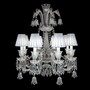 Casa Padrino Luxus Barock Kristall Kronleuchter Silber  67 x H. 74 cm - Prunkvolle Messing Kronleuchter mit b�hmischem Kristallglas - Barock M�bel - Edel & Prunkvoll