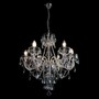 Casa Padrino Luxus Barock Kristall Kronleuchter Silber  68 x H. 70 cm - Prunkvolle Messing Kronleuchter mit b�hmischem Kristallglas - Barock M�bel - Edel & Prunkvoll